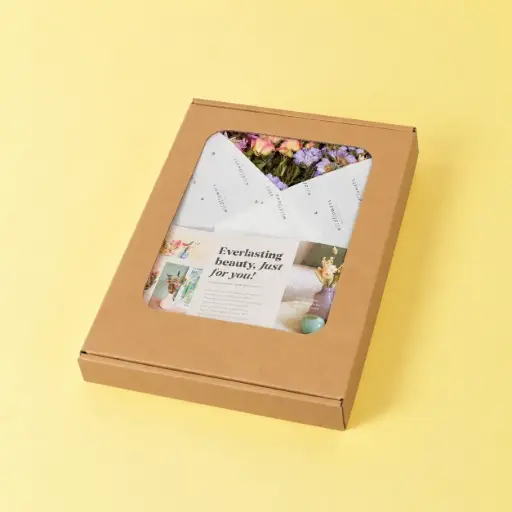[FLB50-P] Flowers in Gift Box - Pink