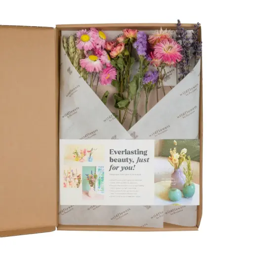 [FLB50-P] Flowers in gift box - Pink