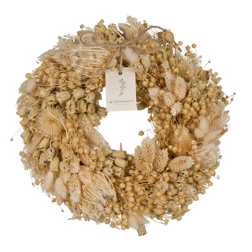 [WRH70-WH] Wreath Deco 30cm - White