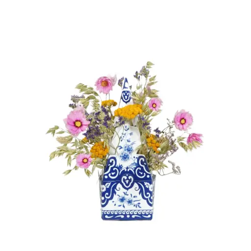 [FLB50-TV] Gift box DIY Tulip Vase - Delft Blue - Multi