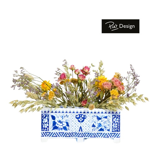 [FLB50-FB] Letterbox DIY Flower Block - Delft Blue