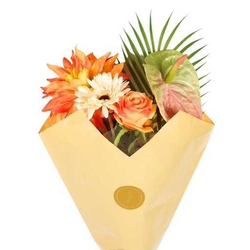 [BS-5P-AM] Bouquet Artificial Flowers - Amber - 5 Flowers