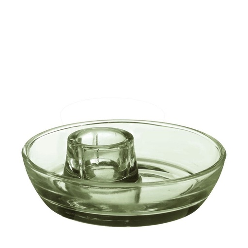 [34065] Candle holder Mila Ø9.8 x h.3 cm soft green