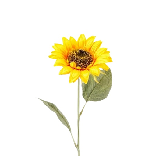 [416192] Sunflower Artificial spray 62cm yellow 