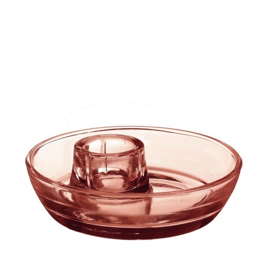 [34067] Candle Holder Mila Ø9.8 x h.3 cm red