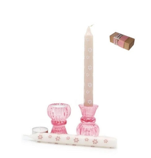 [36504] With love, seasons giftbox Duo Candle pink flower