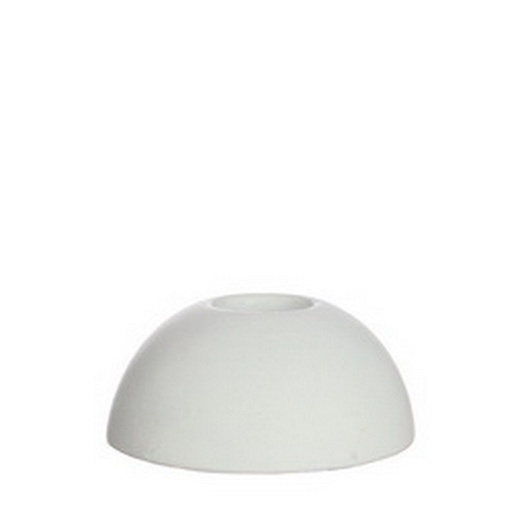 [34023] Rounded candle holder h.3 Ø7 cm white