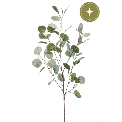 [423221] Eucalyptus Artificial spray 87cm grey/green