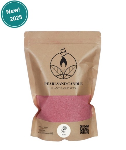 [32914] Pearlsand scented candle 400gr rose