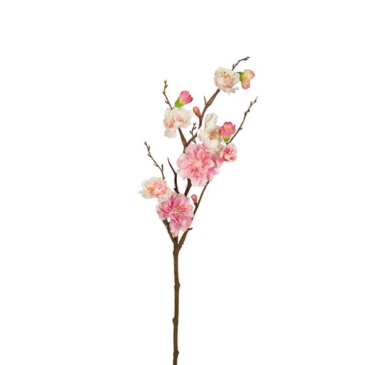 [G6159125] Prunus Pick Artificial L41cm Cream/Pink