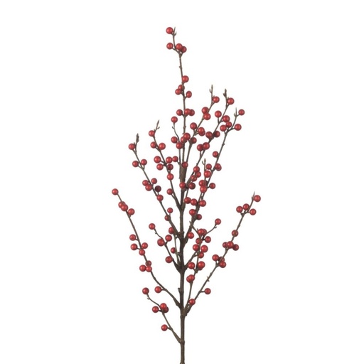 [G6168318] Ilex Spray Artificial L91cm Red