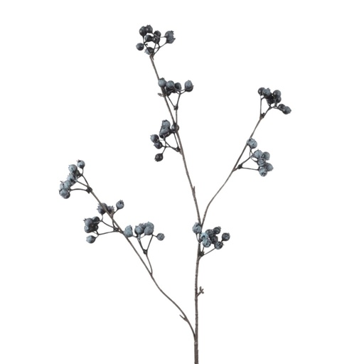 [G6169681] Blue Berry Spray Artificial L76cm Blue