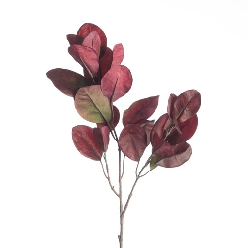 [G6196960] Cotinus Leaf Artificial L65cm Burgundy