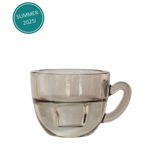 [34096] Candle holder Coffee Ø8 x h.5 cm grey