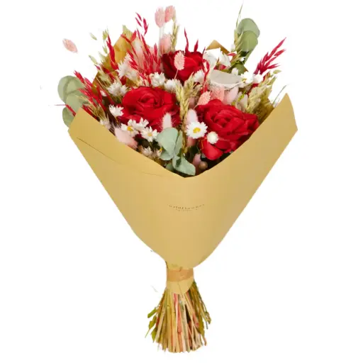 [RB30-L-R] Romantic Bouquet Large - Red Rose Artificial