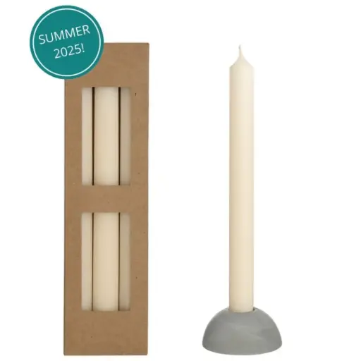 [32403] Bliss dinner candle Ø2,2 h.25 cm creme set 3