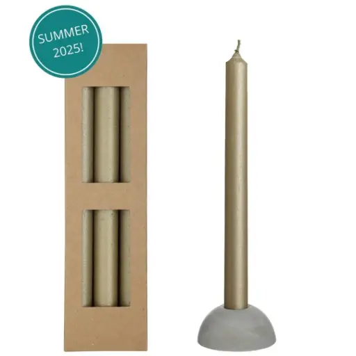 [32412] Bliss dinner candle Ø2,2 h.25 cm gold set 3