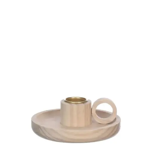 [29663] Candle holder Ø10 h.3,5 cm classic wood