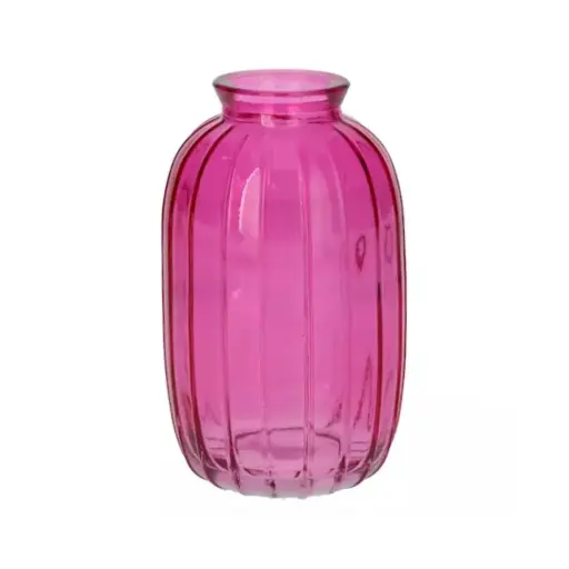 [666115300] Bottle Carmen Transparent Fuchsia Medium 12cm