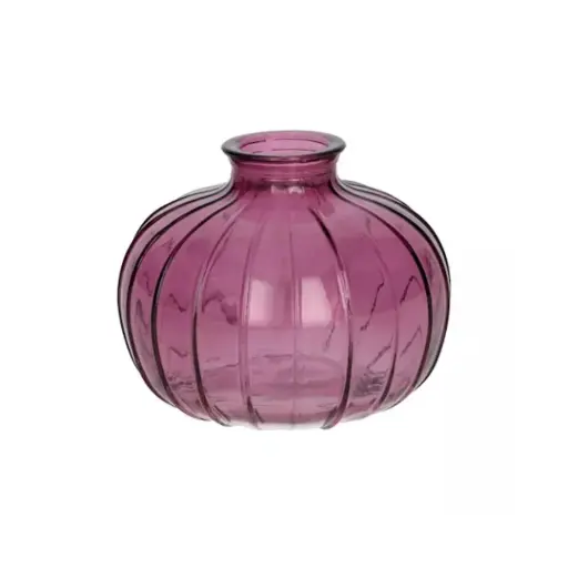[666634300] Bottle Carmen Transparent Round Aubergine 8.5cm