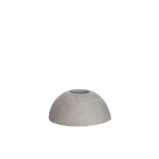 [34022] Round candle holder Ø7 cm, height 3 cm, grey