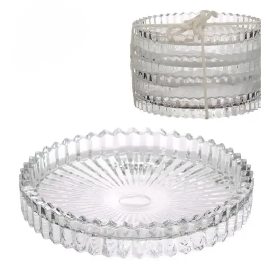 [34100] Set of 4 Glass Dishes Kate Ø10 x H6.5 cm – Clear