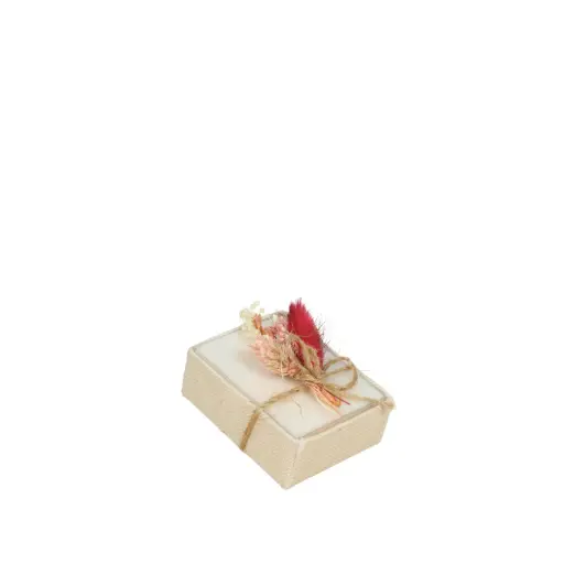 [SAV944339] Mini Linen Gift Box - Soap & Dried Flowers - Rosewood