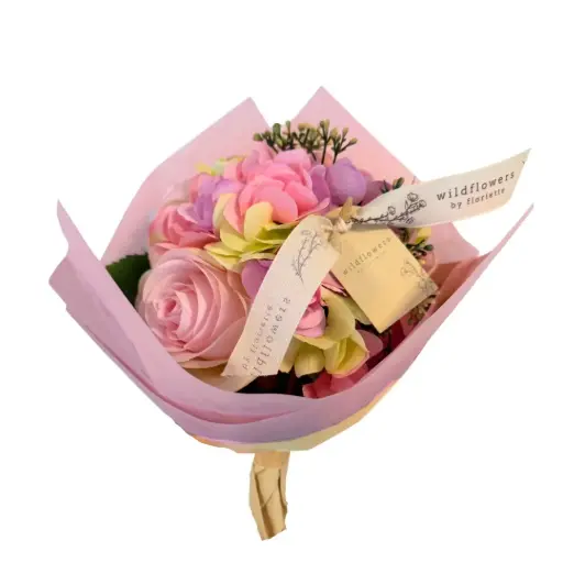 [CA30-S-HR] Classic Artificial Bouquet Small - Hydrangea Rose Pink