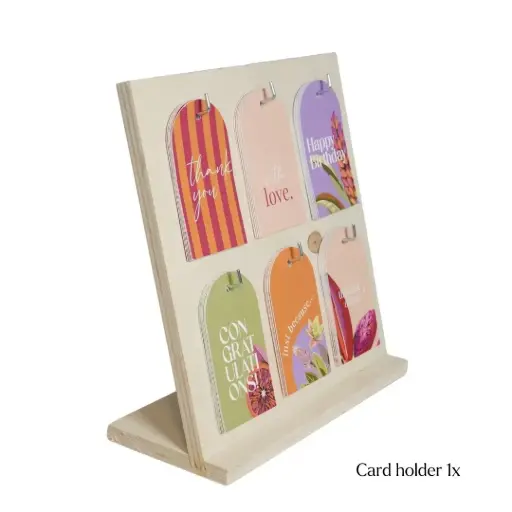 [HTDP80-1] Wooden Card Holder - Display 25x30cm 