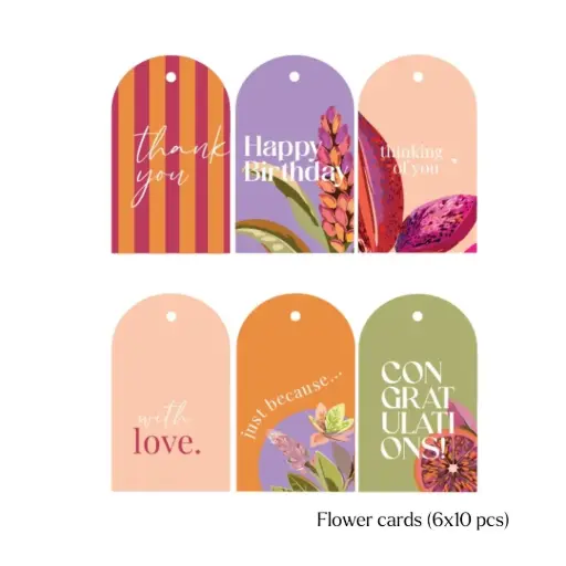 [HTAG1] Flower Greeting Cards – Set of 6 Designs (10 pcs. each)