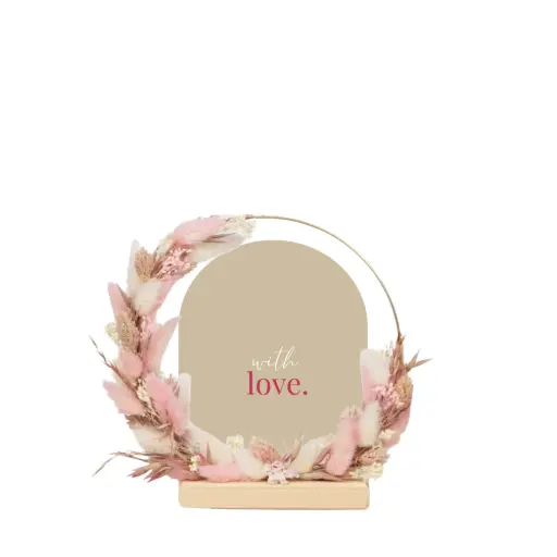 Flowerhoop round - Blush