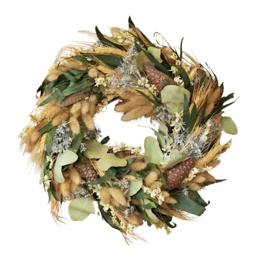 [WRH-SILVF35] Wreath Large 35cm – Silver Frost