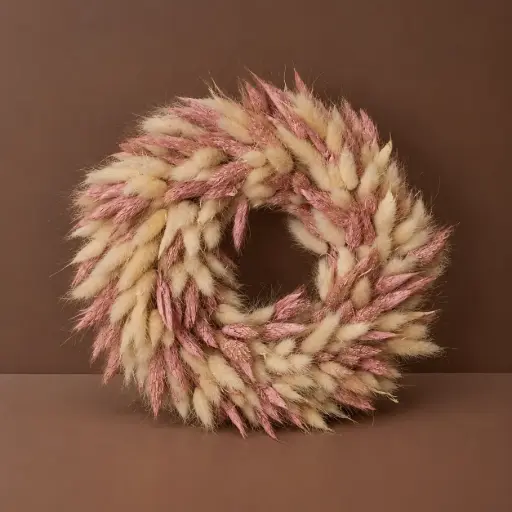 [WRH-LAG-25] Wreath Lagurus Blush ø25 cm 