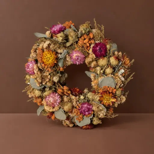 [WRH-ORANP25] Wreath Orange Pink ø25 cm