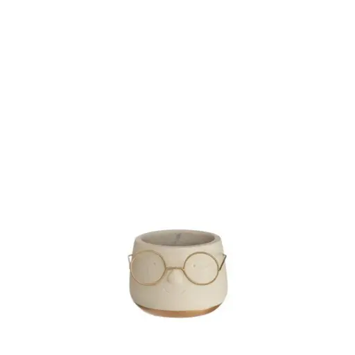 [33096] Pot with glasses Ø8.5 h.6.5 cm gold